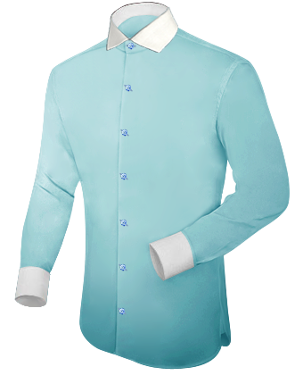 Camisas De Novio with Italian Collar 1 Button