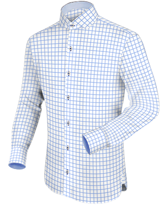 Camisas Del Barcelona with Italian Collar 1 Button