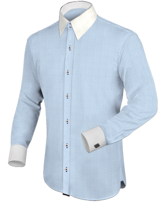 En Mangas De Camisa with French Collar 2 Button
