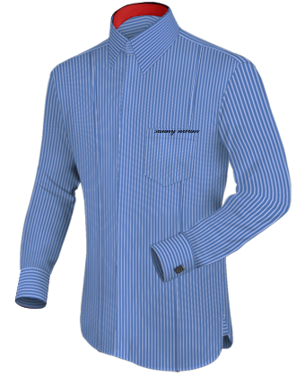 Camisa Blanca Hombre with Italian Collar 1 Button