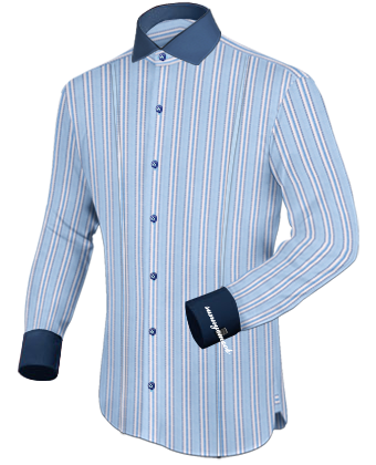 Camisa Con Cuello Blanco with Italian Collar 1 Button
