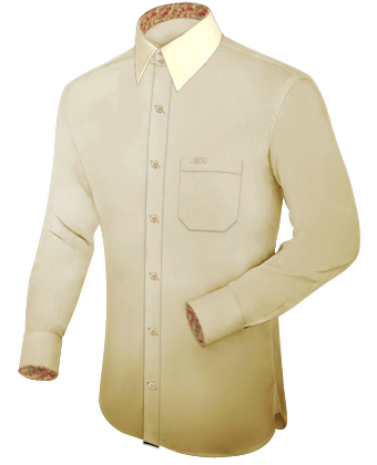 Ultima Moda Para Hombre Polos Camisas with French Collar 2 Button