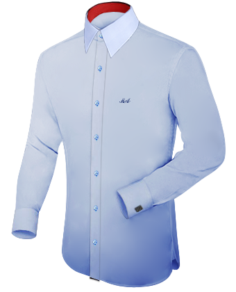 Wing Collar Shirt Long Arms with French Collar 1 Button