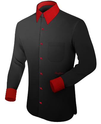 Vestido De Cuello De La Camisa with French Collar 2 Button