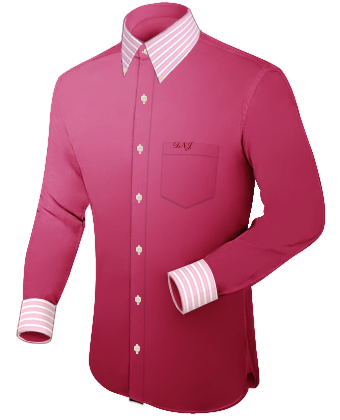 Camisa De Rayas Finas Violeta Zaragoza with Button Down