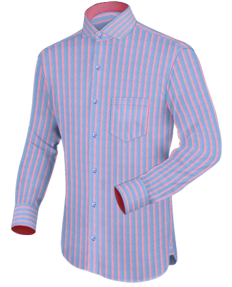 Camisa De Seda Para Hombre with Italian Collar 1 Button