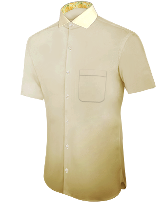 Camisas A Medida Dise�adas with Italian Collar 1 Button