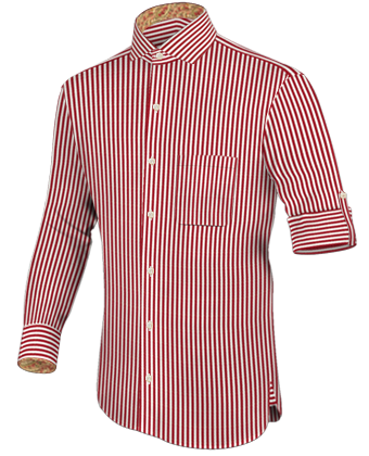 Camisas A Medida Econcomicas with Italian Collar 1 Button