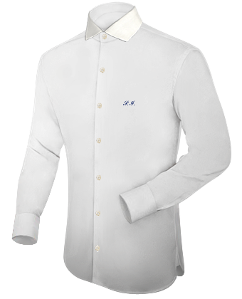 Camisas Blancas Hombre with Italian Collar 1 Button