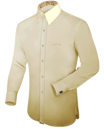 Camisas Cuadros Algodon Hombre with French Collar 1 Button